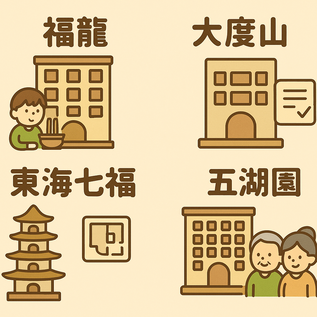 福龍、大度山、東海七福、五湖園祭拜、合約簽署、空間設計